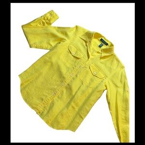 LAUREN RALPH LAUREN LINEN TOP